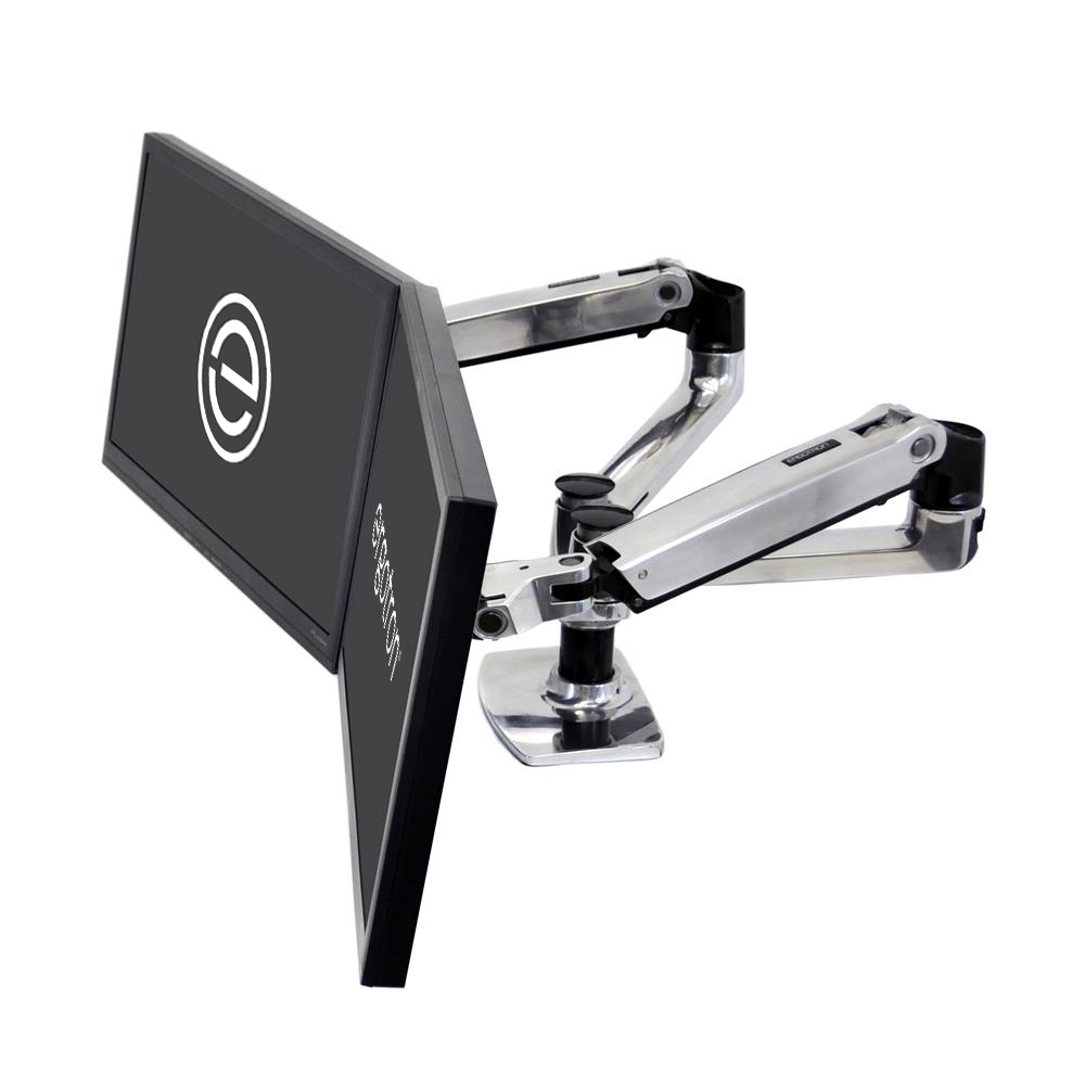 Dual Monitor Arm | Side-by-Side Monitor Mount | Ergotron LX Series